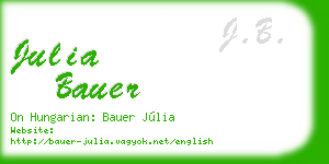 julia bauer business card