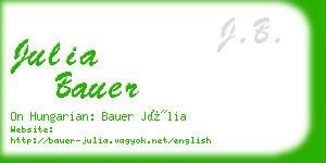 julia bauer business card